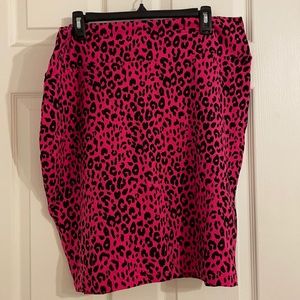 Hot pink cheetah skirt